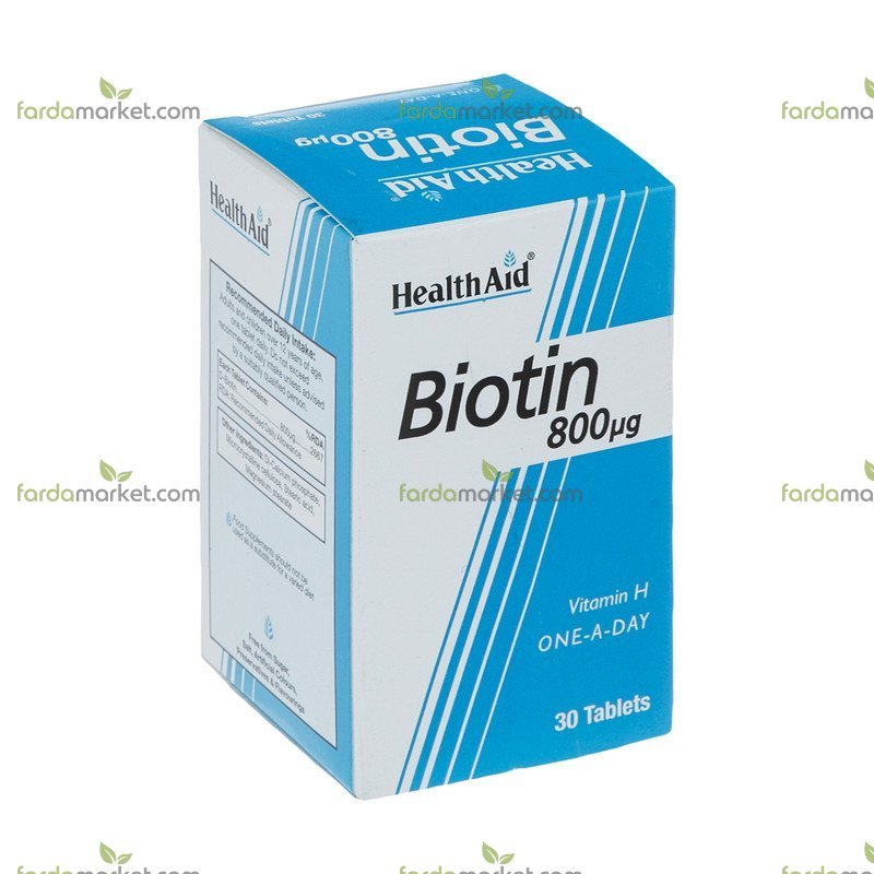 قرص بیوتین 800 - 30 عددی هلث اید 