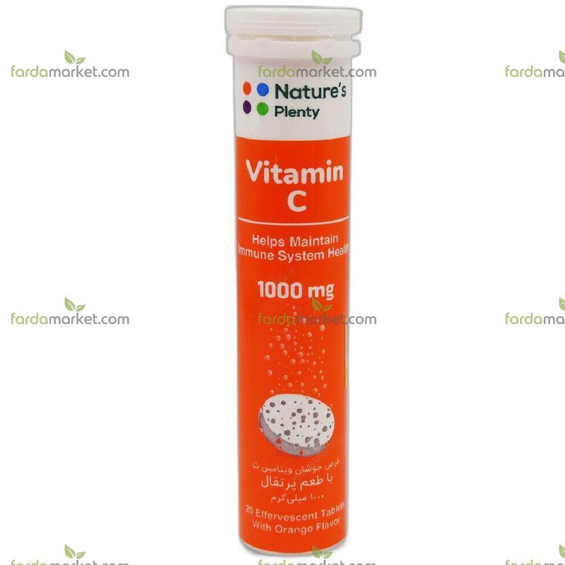 قرص جوشان ویتامین ث با طعم پرتقال ۲۰ عددی نیچرز پلنتی