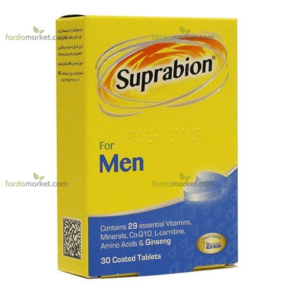 قرص مولتی ویتامین مینرال آقایان ۳۰ عددی سوپرابیون