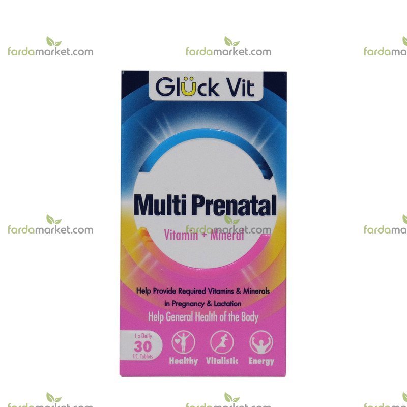 قرص مولتی پرناتال گلوک ویت ۳۰ عددی