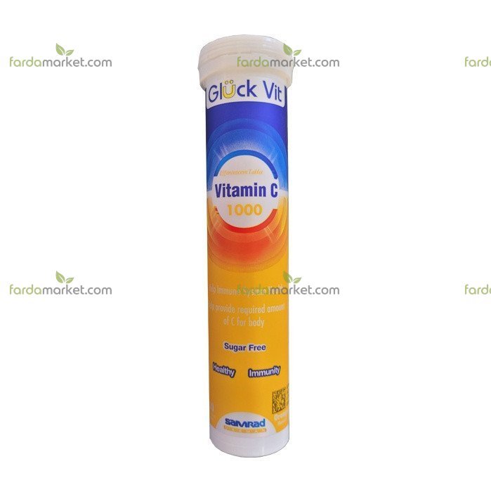 قرص جوشان ویتامین ث ۱۰۰۰ میلی گرم بسته ۲۰ عددی گلوک ویت