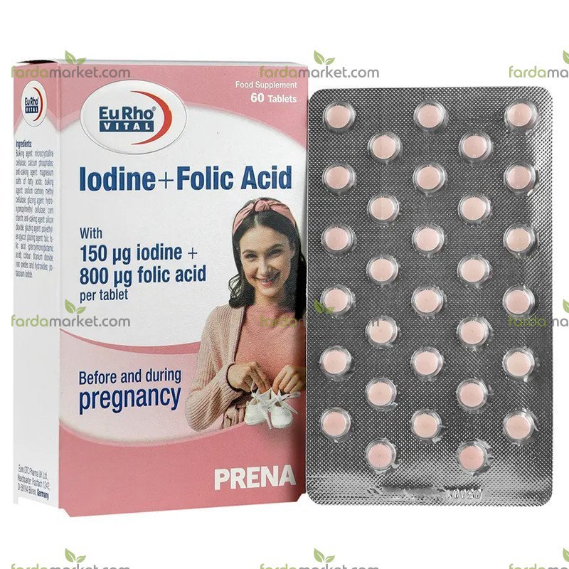 قرص ید و فولیک اسید ۶۰ عددی یوروویتال
