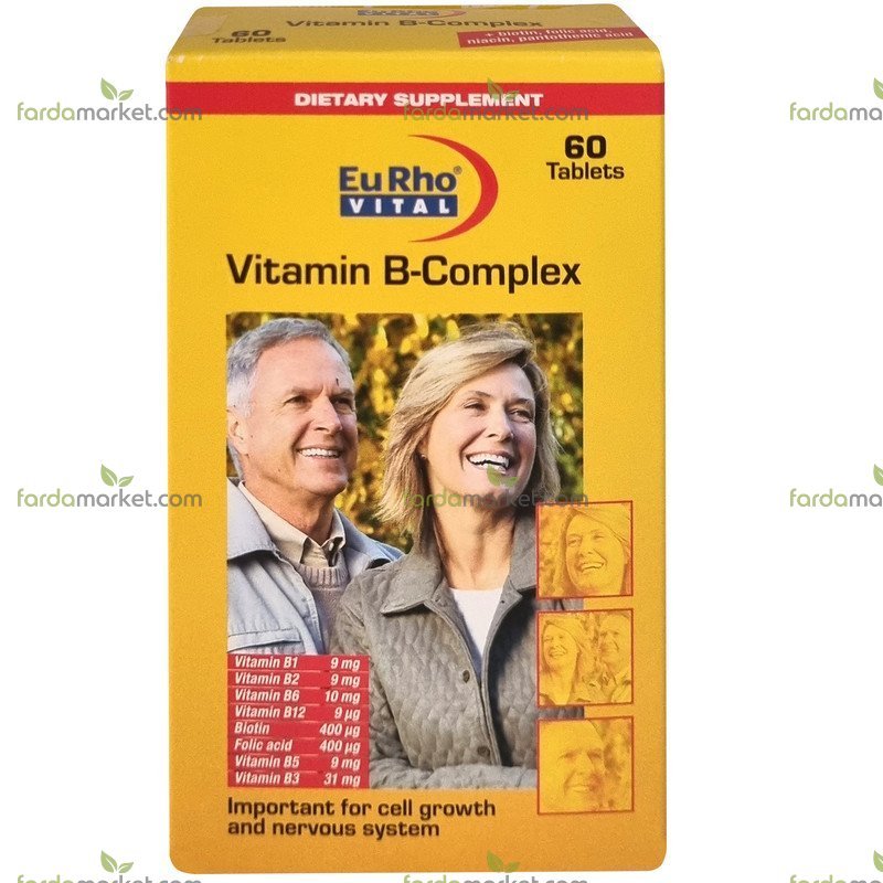 قرص ویتامین ب کمپلکس ۶۰ عددی - یوروویتال