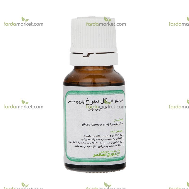 قطره خوراکی گل سرخ ۱۵ میلی لیتر - باریج اسانس