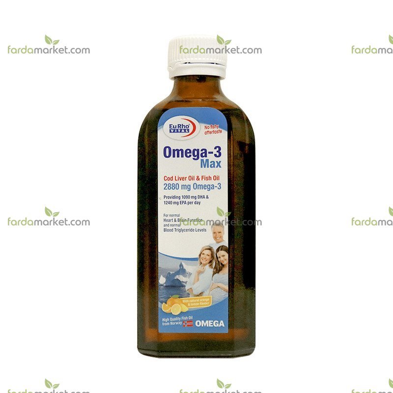 شربت امگا ۳ مکس - ۲۰۰ میلی لیتر (یوروویتال)