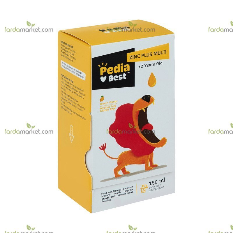 شربت زینک پلاس مولتی 150 میلی لیتر پدیابست 