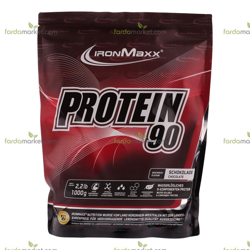 پودر پروتئین ۹۰ با طعم شکلات ۱۰۰۰ گرم - آیرون مکس