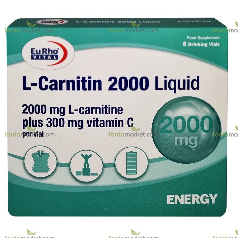 ویال ال کارنیتین لیکوئید 2000 - 6 عددی یوروویتال 