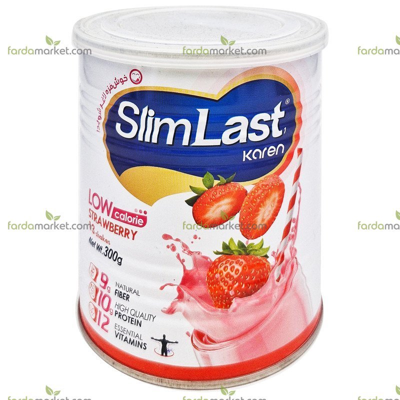 پودر اسلیم لست با طعم شیر توت فرنگی ۴۰۰ گرم - کارن