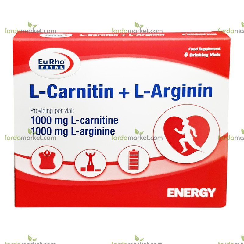 ویال ال کارنیتین و ال آرژنین ۶ عددی یورویتال