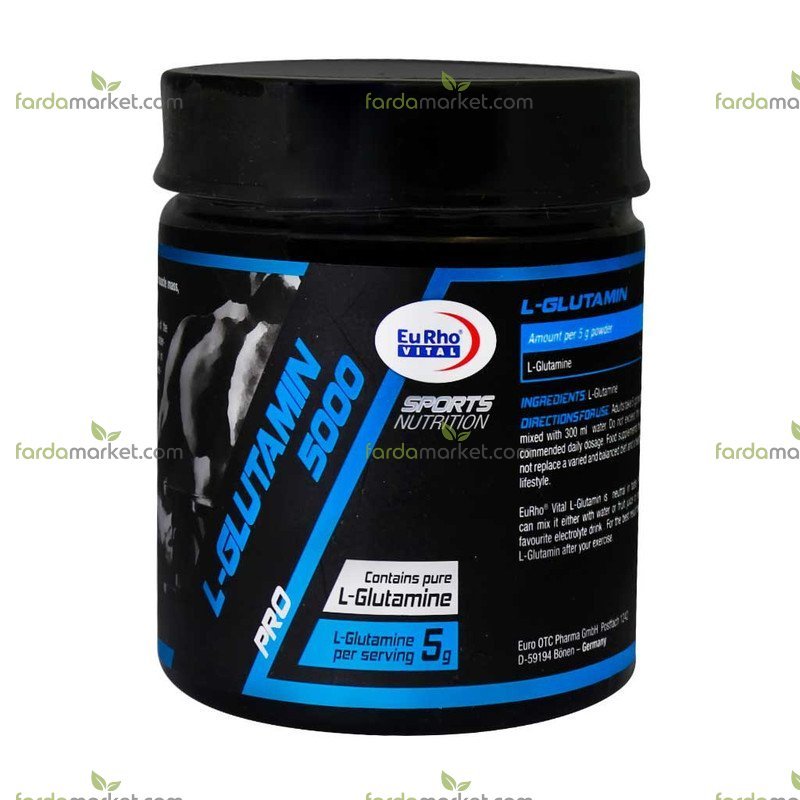 پودر ال گلوتامین ۵۰۰۰ - ۳۰۰ گرم یوروویتال