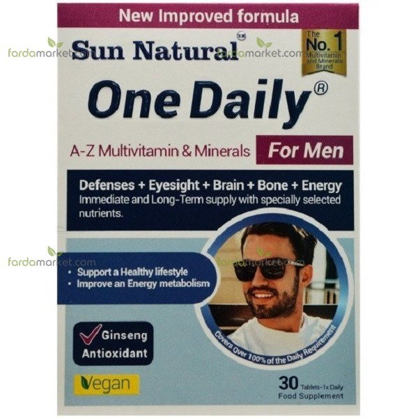 قرص مولتی ویتامین وان دیلی آقایان ۳۰ عددی سان نچرال