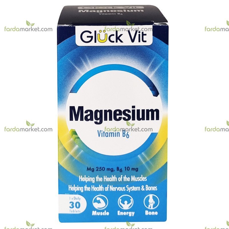 قرص منیزیم ب ۶ گلوک ویت بسته ۳۰ عددی