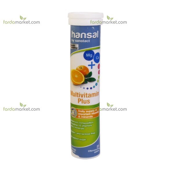 قرص جوشان مولتی ویتامین پلاس منیزیم و کلسیم ۲۰ عددی هانسال