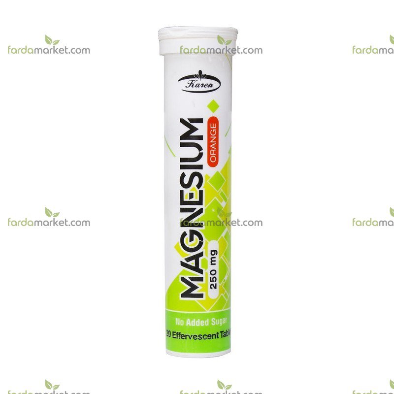 قرص جوشان منیزیم ۲۵۰ گرم بسته ۲۰ عددی - کارن