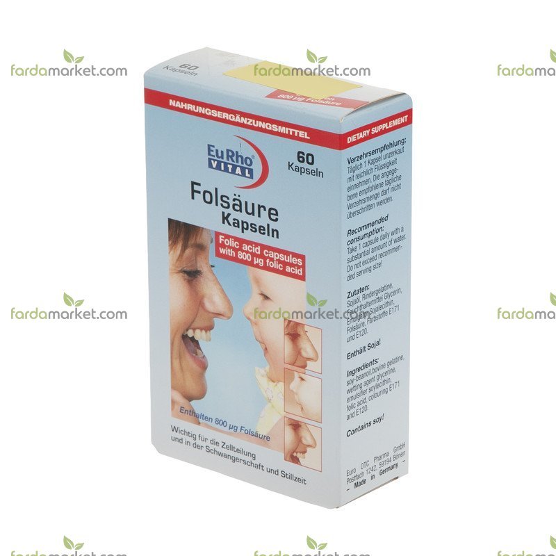 کپسول فولیک اسید ۶۰ عددی یوروویتال