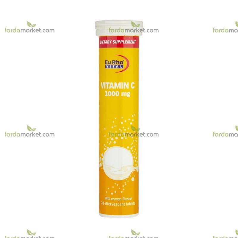 قرص جوشان ویتامین ث ۱۰۰۰ mg - ۲۰ عددی یوروویتال