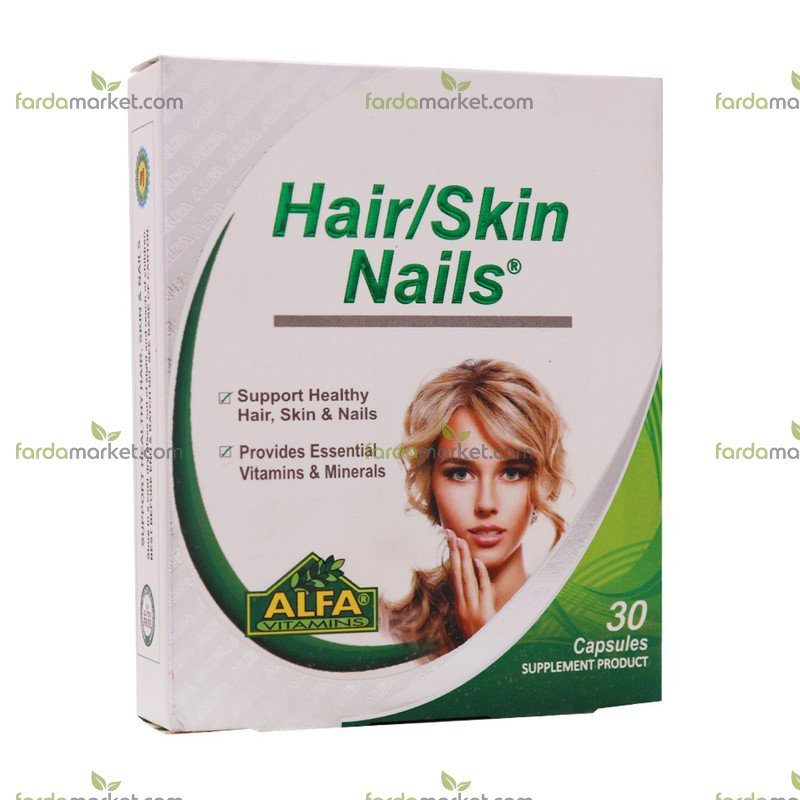 کپسول هیر اسکین نیلز ۳۰ عددی - آلفا ویتامینز