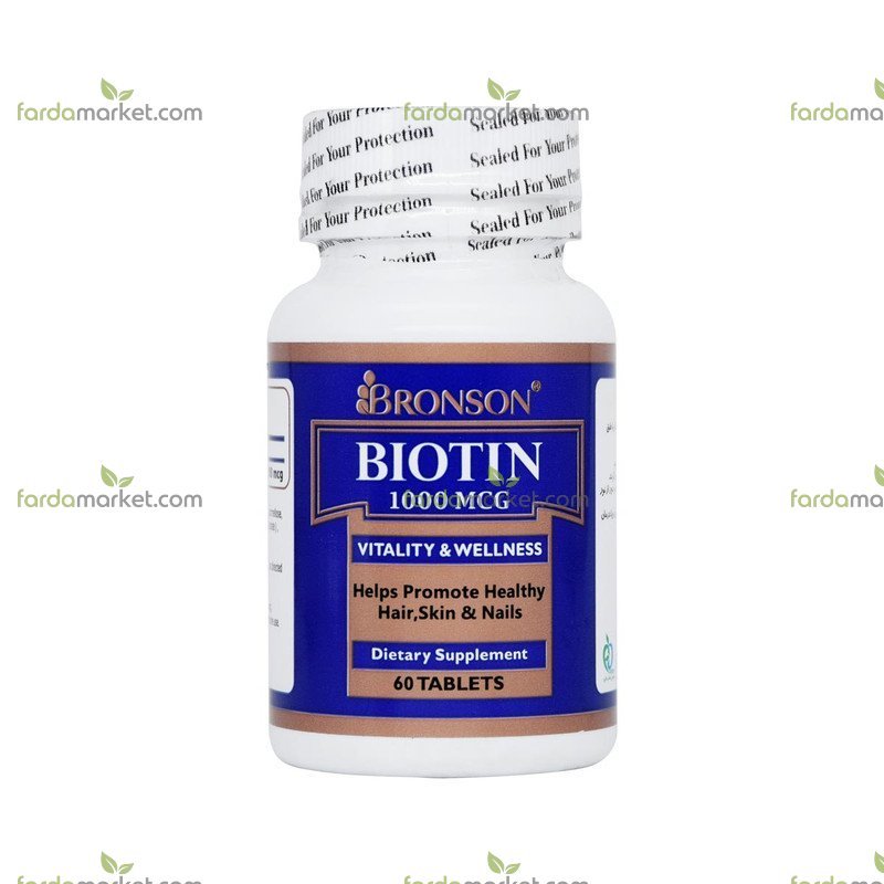 قرص بیوتین ۱۰۰۰ بسته ۶۰ عددی برونسون